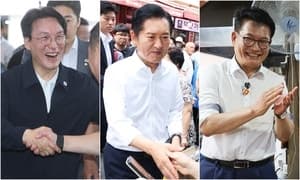 더불어민주당 호남 경선 앞두고 당권 주자들 막판 표심 공략 격화