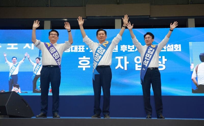 김민석, 최대 승부처 호남서 과반 압승…누적 득표율 1위 굳히기