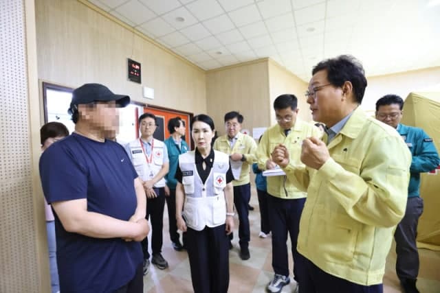 박완수 경남지사, 거제·통영 호우 피해 현장 점검…특별재난지역 선포 건의