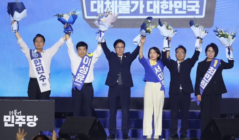 더불어민주당 새 당대표에 김민석 선출…최고위원은 친청계가 3석 차지