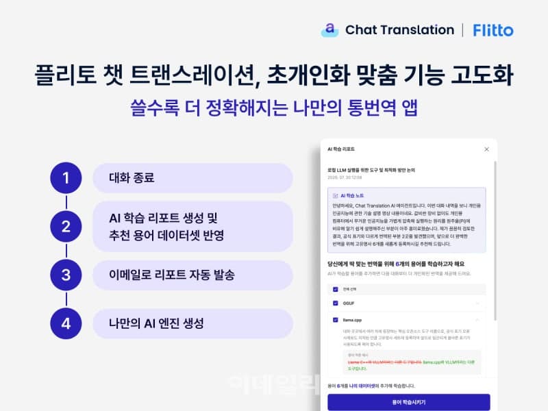 플리토, 챗 트랜스레이션 고도화…AI가 맞춤 용어 자동 추천
