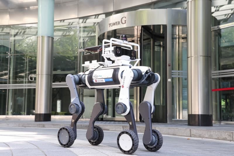 LG CNS, 강남 타워팰리스에 사족보행 경비로봇 도입…피지컬 AI 상용화