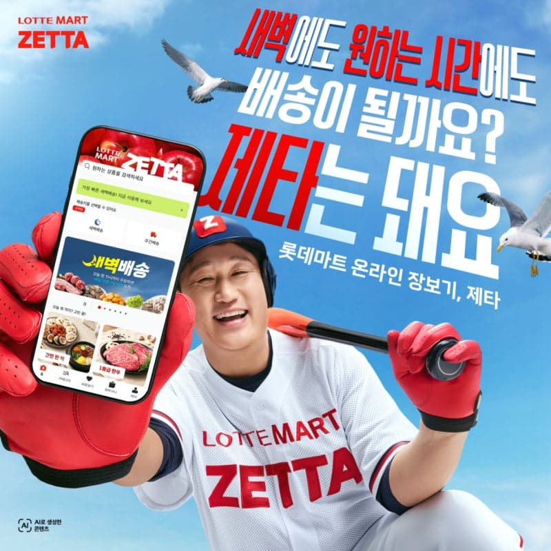롯데마트 제타, '부산의 심장' 이대호 앞세워 영남권 공략 본격화