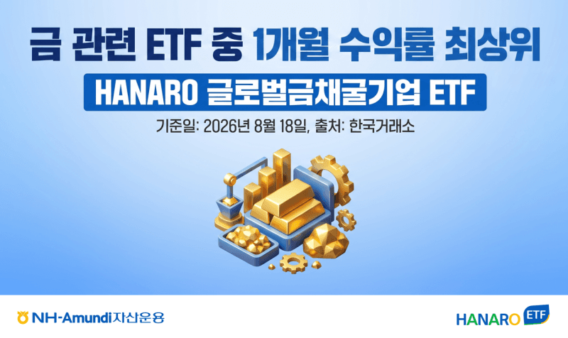 금값보다 더 뛰는 금채굴주…HANARO 글로벌금채굴기업 수익률 1위