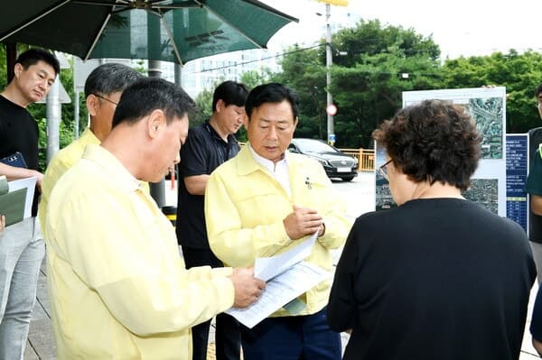 신동화 구리시장, 을지연습 맞아 주요 기반 시설 및 대형 공사장 현장 점검