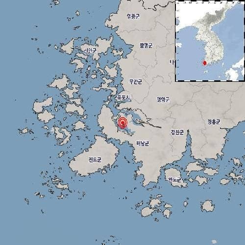 전남 해남서 규모 3.1 지진 발생…올해 한반도 지진 중 가장 커