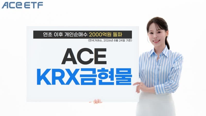 ACE KRX금현물 ETF, 개인 순매수 2000억 돌파…국내 최대 원자재 ETF 등극