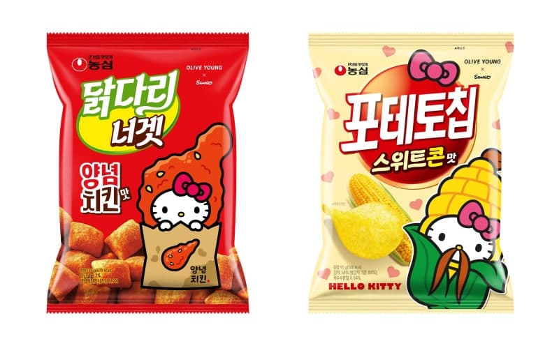 농심, 올리브영·산리오와 손잡고 K-스낵 신제품 출시 및 팝업 운영