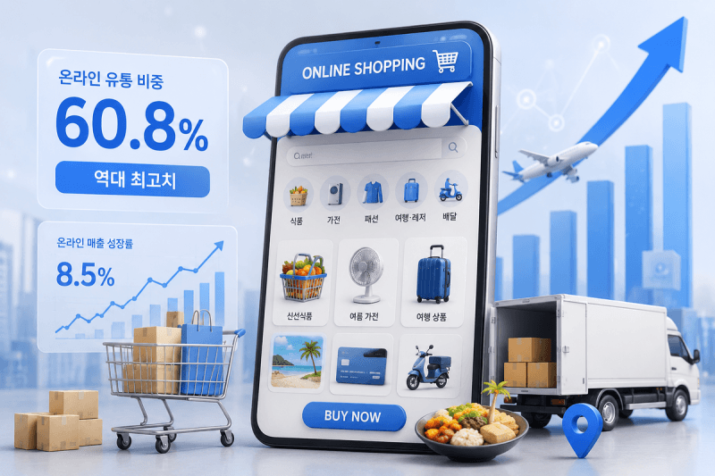 7월 유통업계 매출 6.4% 증가…백화점은 웃고 대형마트는 울었다