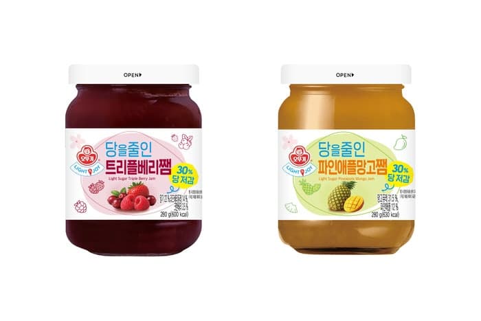 오뚜기, 당 함량 30% 낮춘 '라이트앤조이' 저당 잼 2종 출시