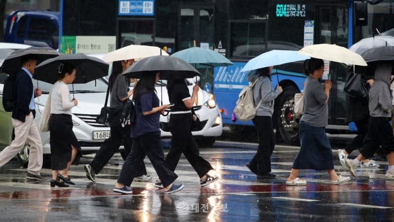 전국 정체전선 영향, 충청·전라 폭우…밤사이 시간당 50㎜ 이상 집중