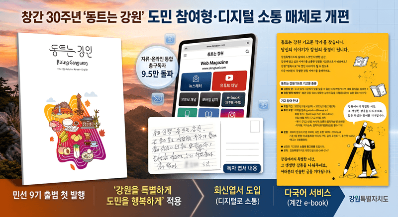 창간 30주년 맞은 ‘동트는 강원’, 디지털 소통 매체로 전면 개편