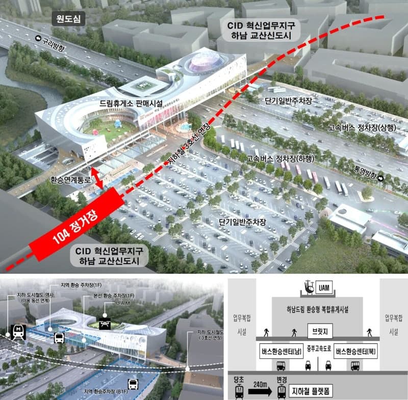 하남드림 광역환승센터 정부 기본계획 반영…2030년 준공 목표