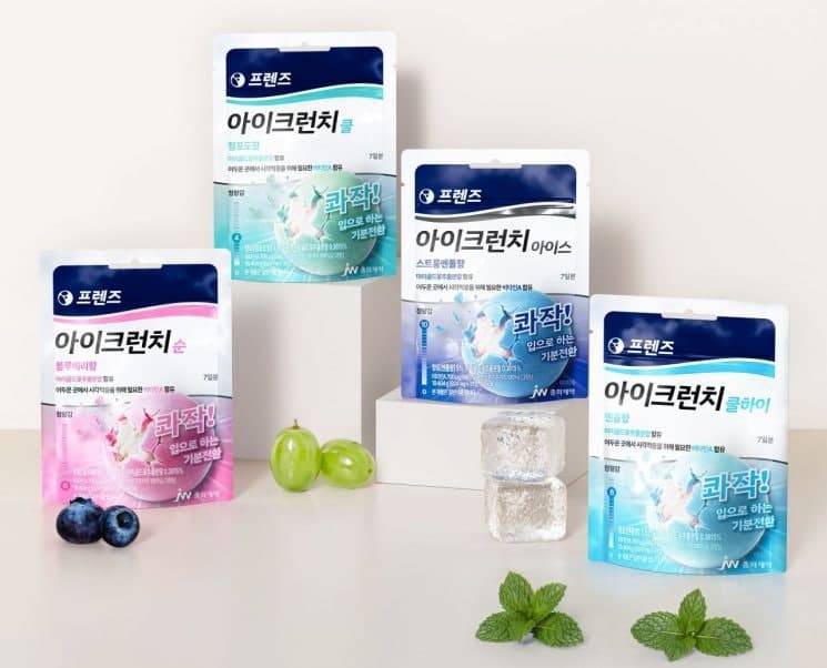 JW중외제약, '프렌즈' 브랜드 확장… 씹어 먹는 캔디 '아이크런치' 출시