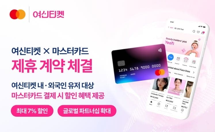 여신티켓, 마스터카드와 손잡고 외국인 K-뷰티 결제 혜택 강화