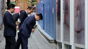 정점식 국민의힘 원내대표, 이태원 참사 현장 찾아 "진상규명 역할 다할 것"