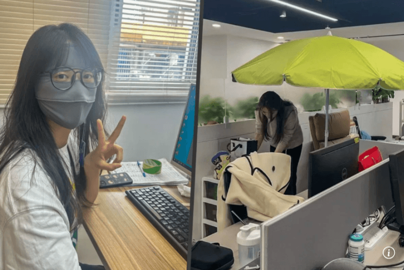 사무실이 노화의 주범? 中 직장인들 책상 위 양산까지 펼친 사연