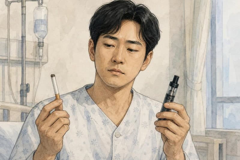 암 진단 후 연초 대신 전자담배로 바꾸니 사망 위험 16% 낮아졌다