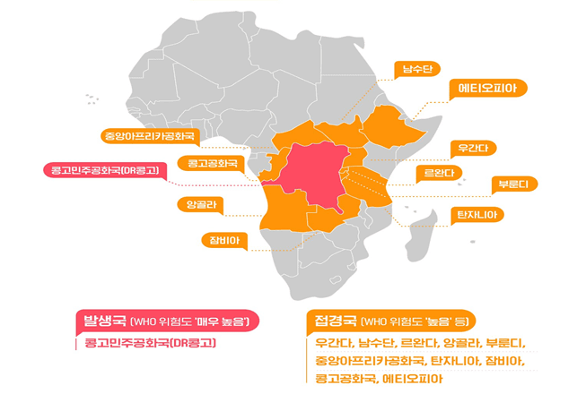 질병관리청, 에볼라 확산 대비 DR콩고 등 10개국 중점검역관리지역 지정