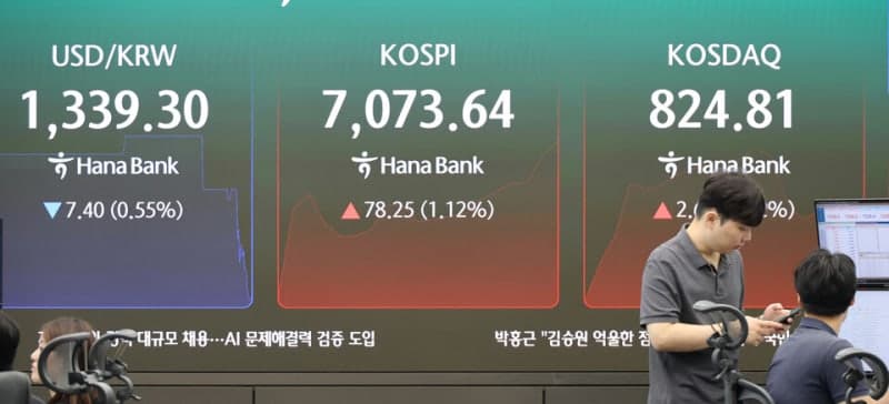 반도체 훈풍 탄 코스피, 15거래일 만에 7000선 탈환 이어 7100선 돌파