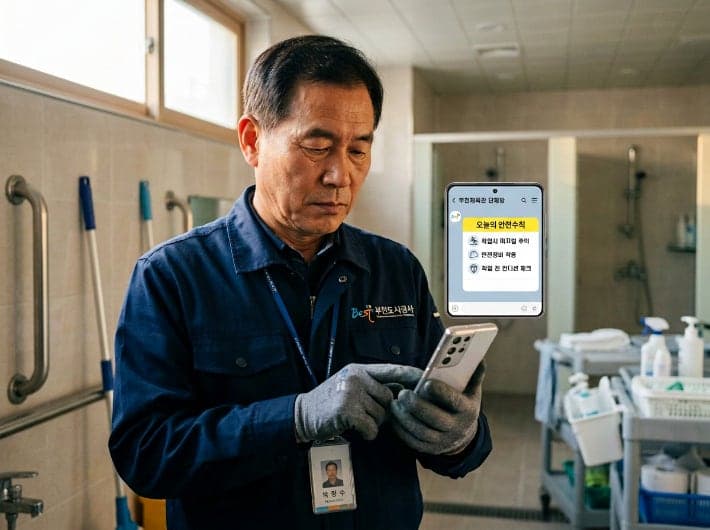 부천도시공사, 카톡 활용한 '모바일 TBM' 도입으로 현장 안전 강화