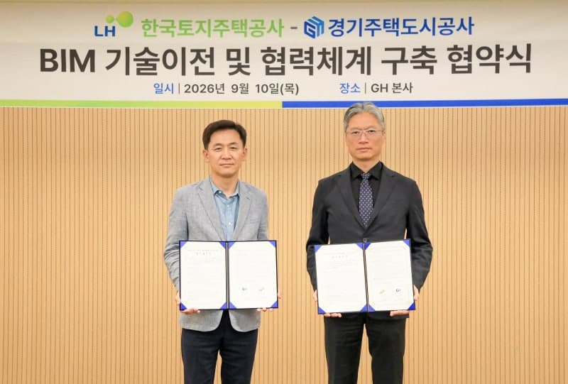 LH, 경기주택도시공사에 단지 분야 BIM 핵심기술 이전