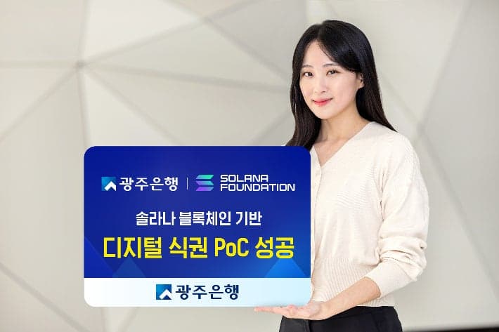 광주은행, 솔라나 블록체인 기술 활용한 디지털 식권 실증 성공