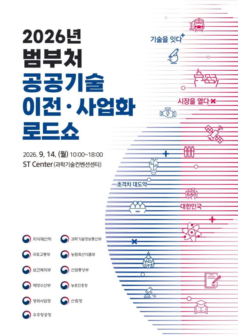 정부 R&D 결실 2132건 민간 개방... 범부처 공공기술 이전 로드쇼 연다