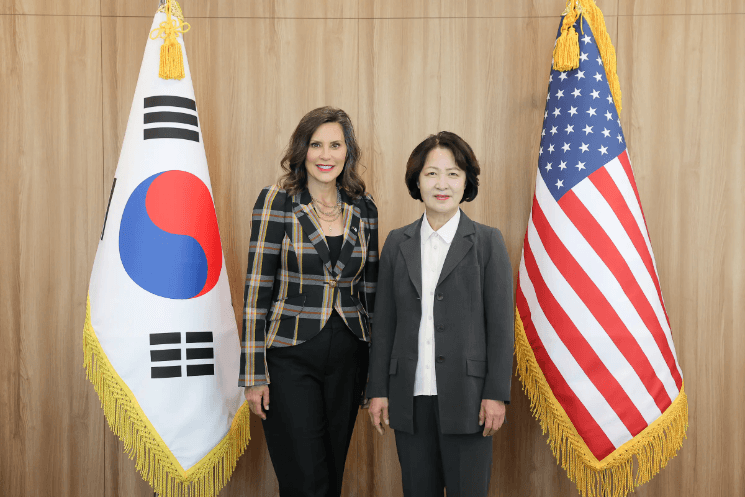 추미애 경기도지사-휘트머 미시간 주지사, 미래차 글로벌 동맹 구축 맞손