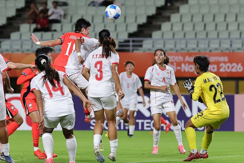 ‘김민지 해트트릭’ 여자 축구, 미얀마 5-0 완파하며 아시안게임 순항