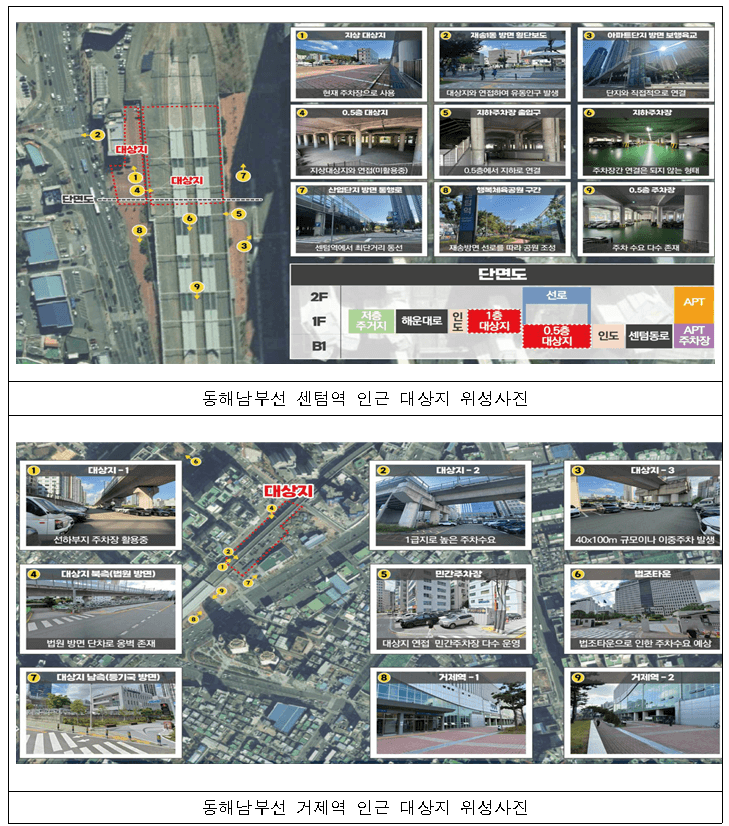 국가철도공단, 동해남부선 센텀역·거제역 유휴부지 민간 개발 공모