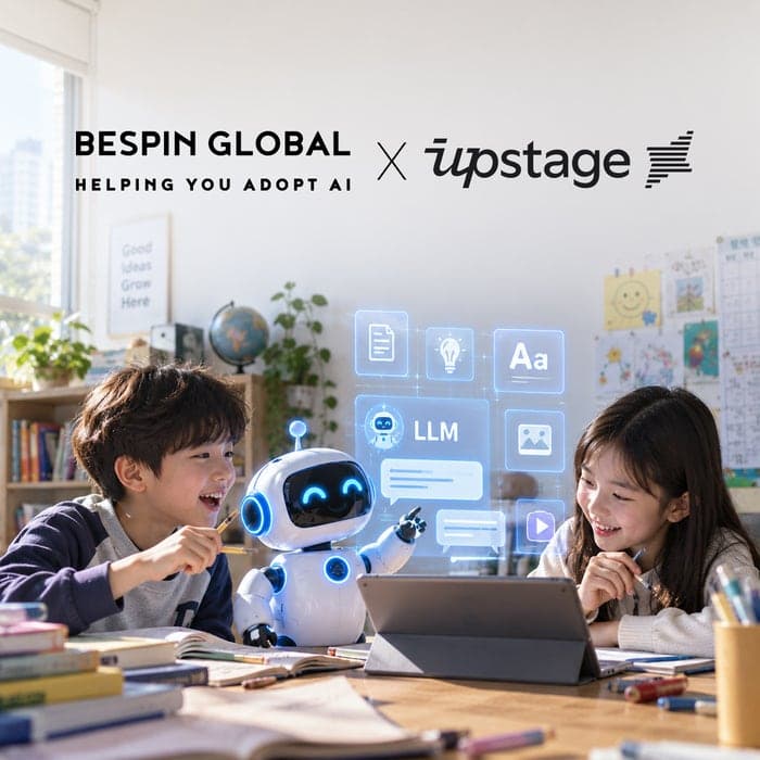 베스핀글로벌·업스테이지, 국산 LLM 기반 공교육 AI 서비스 고도화 나선다