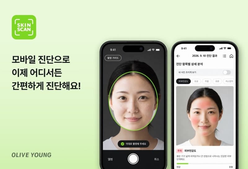 셀카 한 장으로 피부 진단…올리브영 ‘스킨스캔’ 모바일로 확대