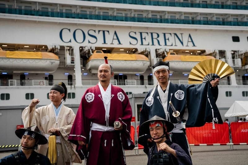 아시안게임 선수촌 입항식에 도요토미 등장…'평화 축제' 취지 논란