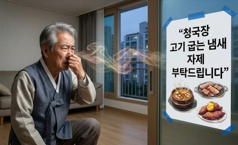 오후 8시 청국장 냄새 자제 요청…아파트 안내문 두고 입주민 갑론을박