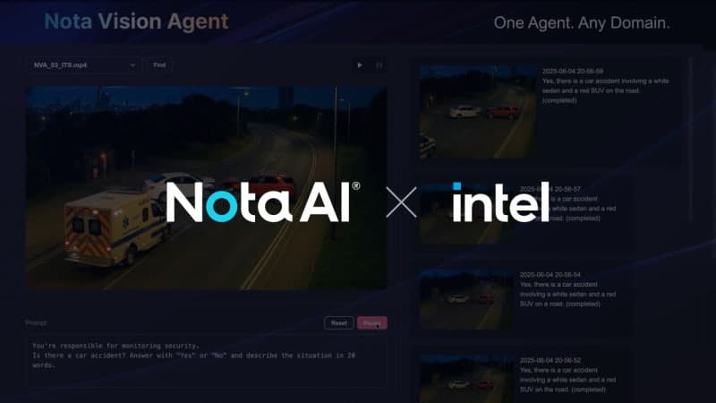 노타·인텔, AI 영상관제 패키지 출시…GPU 1장으로 CCTV 32개 동시 분석
