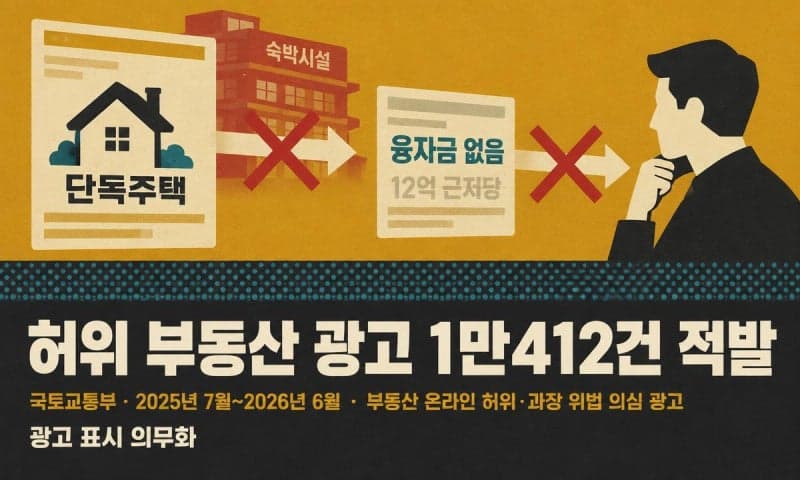 "주택인 줄 알았는데 숙박시설"…부동산 불법 광고 1만여 건 적발