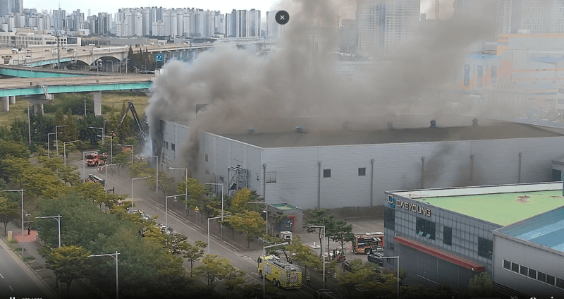 인천 서해구 경서동 물류센터 화재…소방 당국 대응 1단계 발령