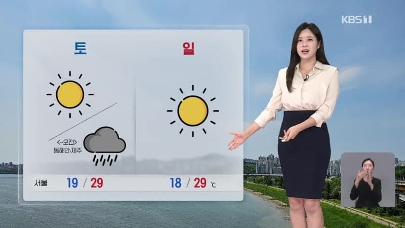 주말 서쪽 중심 늦더위 기승…해안가 강풍·너울 주의
