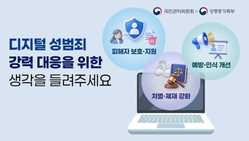 디지털 성범죄 근절 위해 정부가 나섰다…불법 사이트 국민 제보 접수
