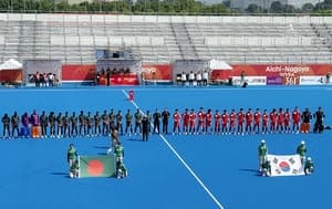 2026 아시안게임 하키 경기서 애국가 대신 북한 국가 연주…조직위 공식 사과