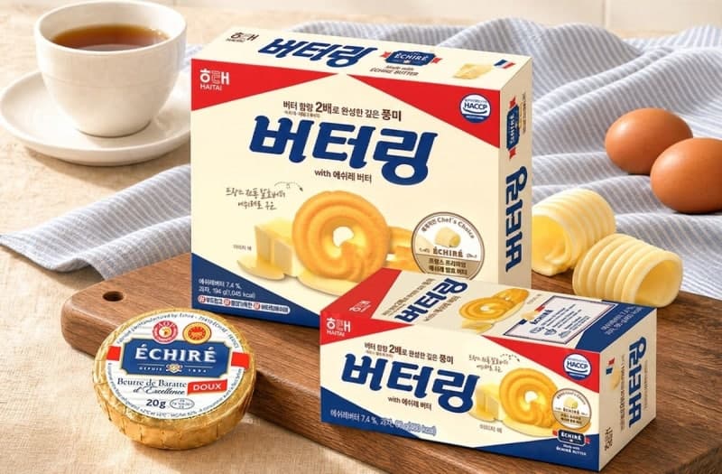 130년 전통 프랑스 에쉬레 버터 입은 버터링…해태제과 한정판 출시