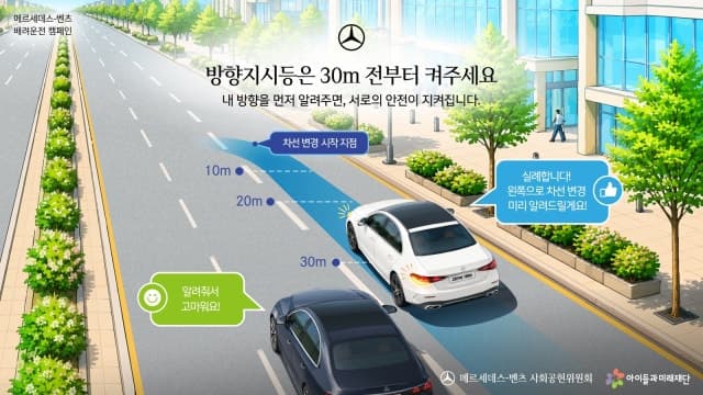 메르세데스 벤츠 사회공헌위원회, 도심 속 '배려운전' 2차 캠페인 본격화