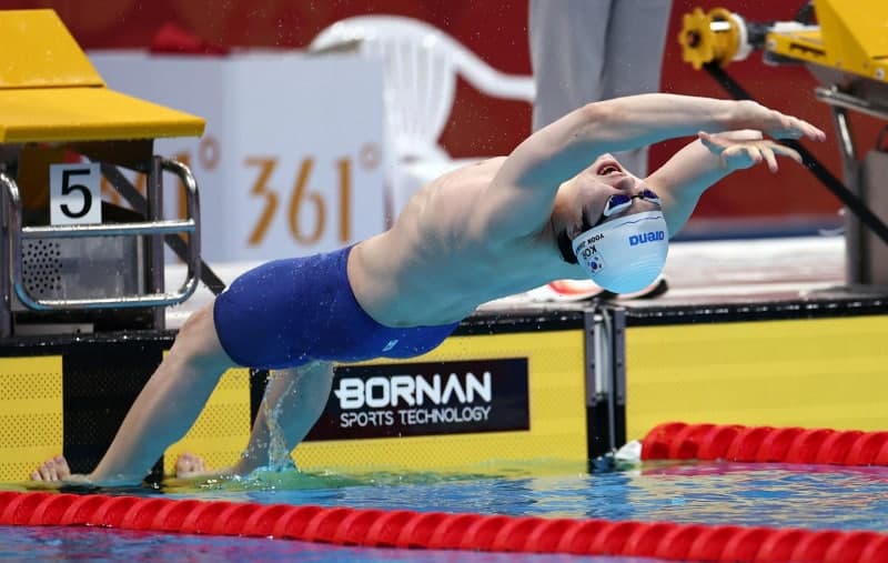 윤지환·김승원, 2026 아시안게임 배영 50m 동반 동메달 획득