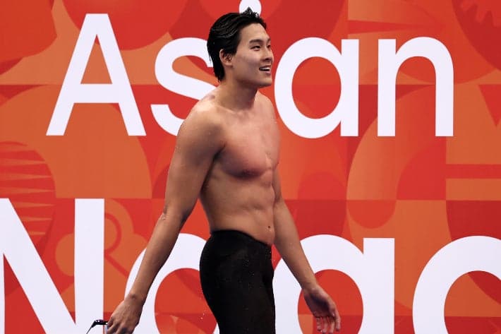 김영범, 아시안게임 자유형 50m 신기록…전체 1위로 결승 진출
