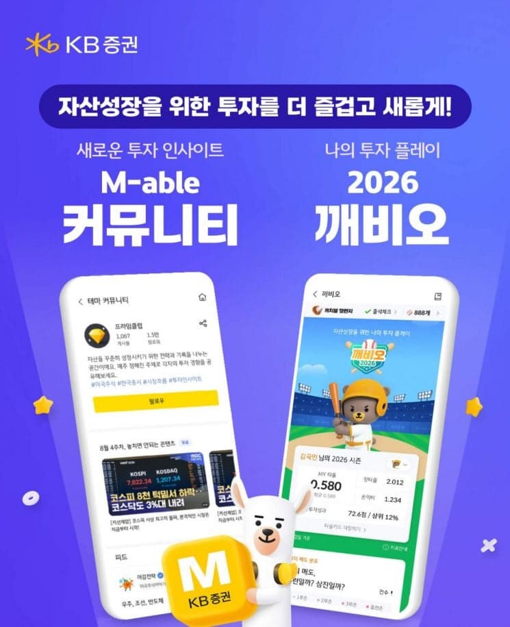 KB증권, 야구 기록 방식 접목한 투자 성과 분석 서비스 '깨비오' 출시