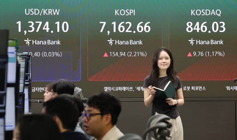 코스피, 미국 반도체 훈풍에 7000선 사수…코스닥은 하락 마감