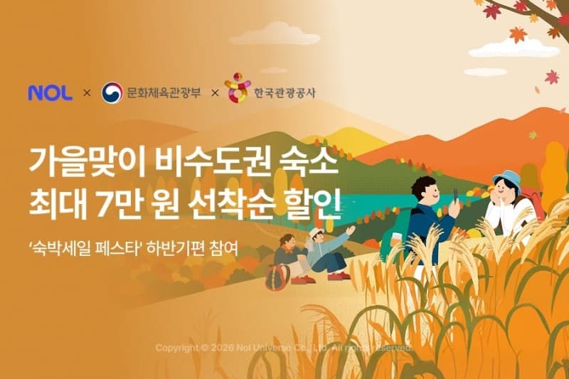 놀유니버스 NOL, 2026 숙박세일페스타 참여…연박 3% 추가 할인 혜택