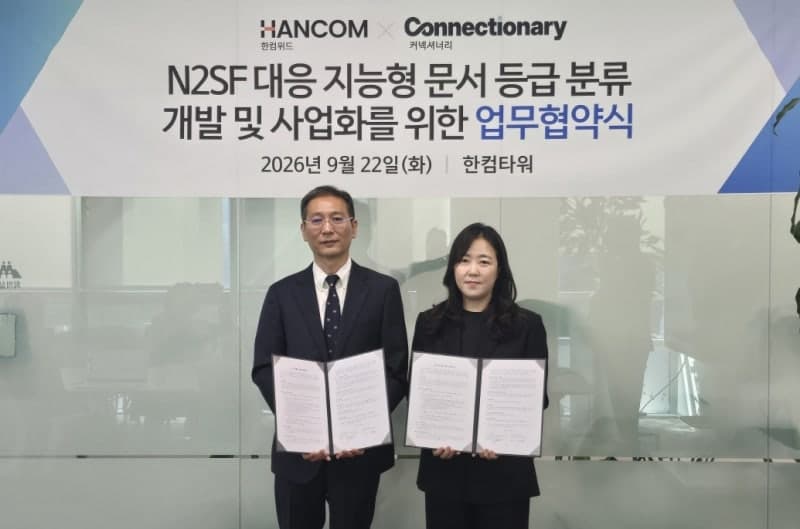 한컴위드-커넥셔너리, AI 기반 지능형 문서 자동 분류 솔루션 공동 개발