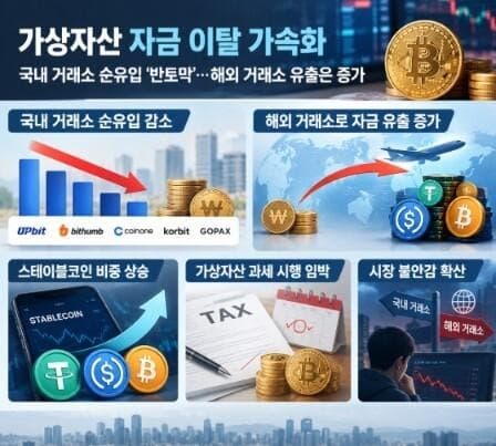 가상자산 과세 앞두고 '코인 엑소더스' 가속…해외 유출 2배 급증